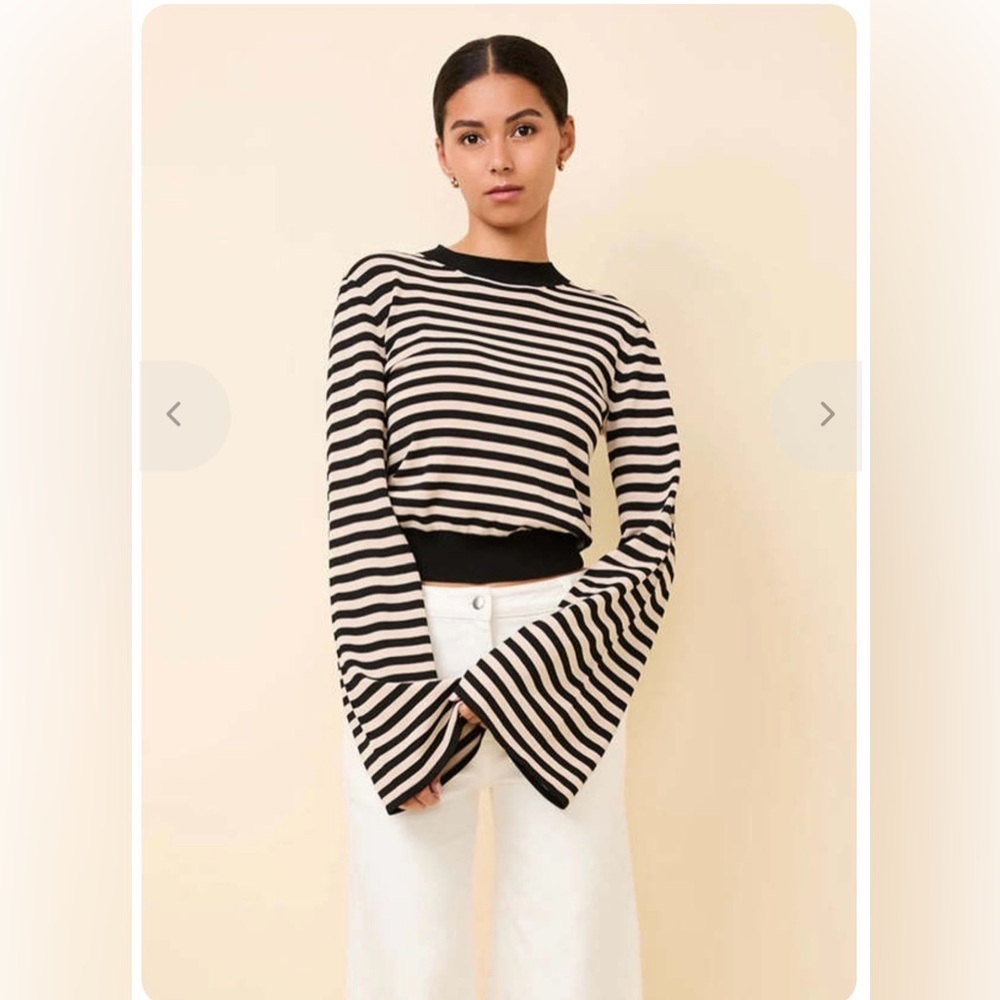 NWT Solid & Striped The Babetta Top L